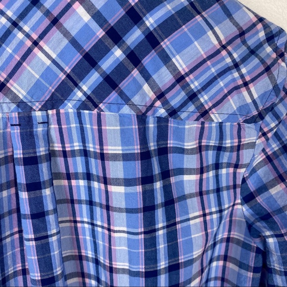 Talbots Pink & Blue Plaid Button Down Shirt XS - Picture 7 of 7